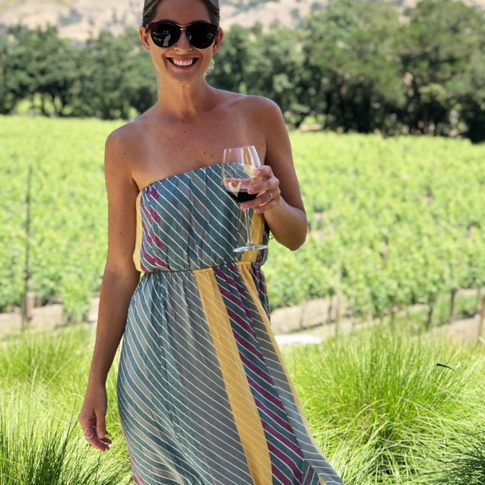 O'Neill Blue Strapless Sundress Resort Wear